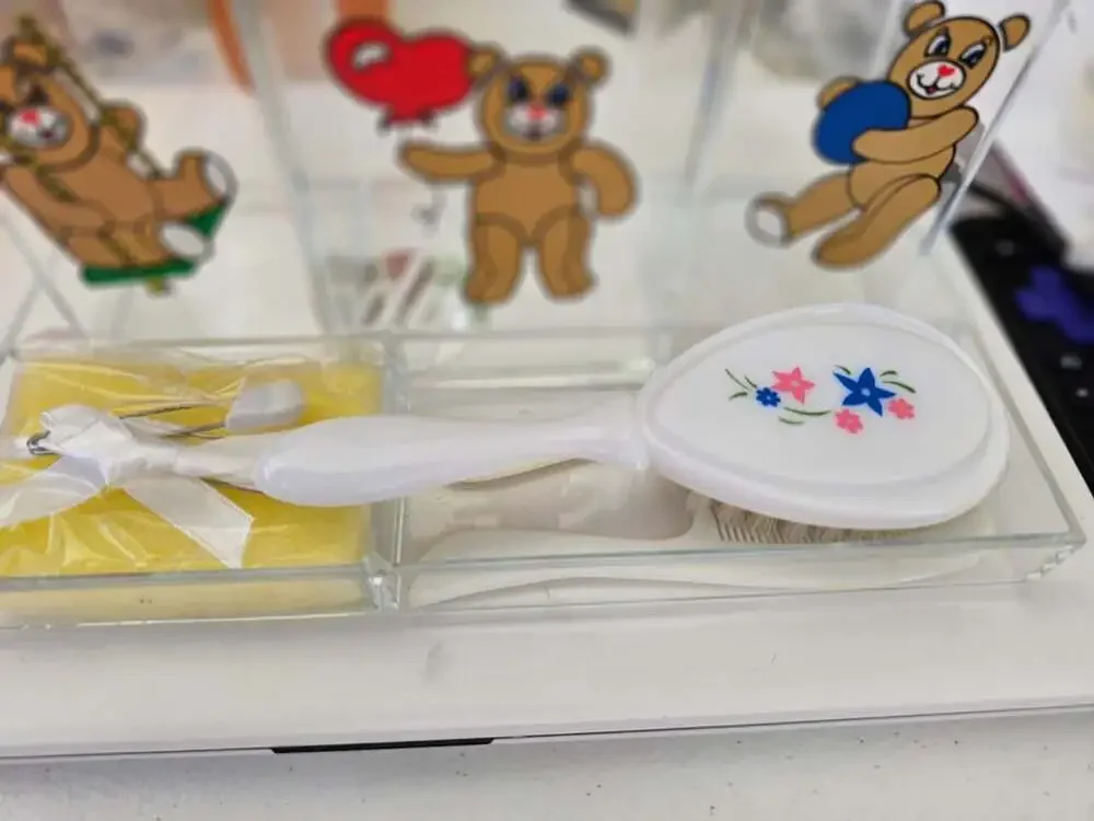 Vintage Bear Acrylic Deluxe Nursery Jar Set Tray